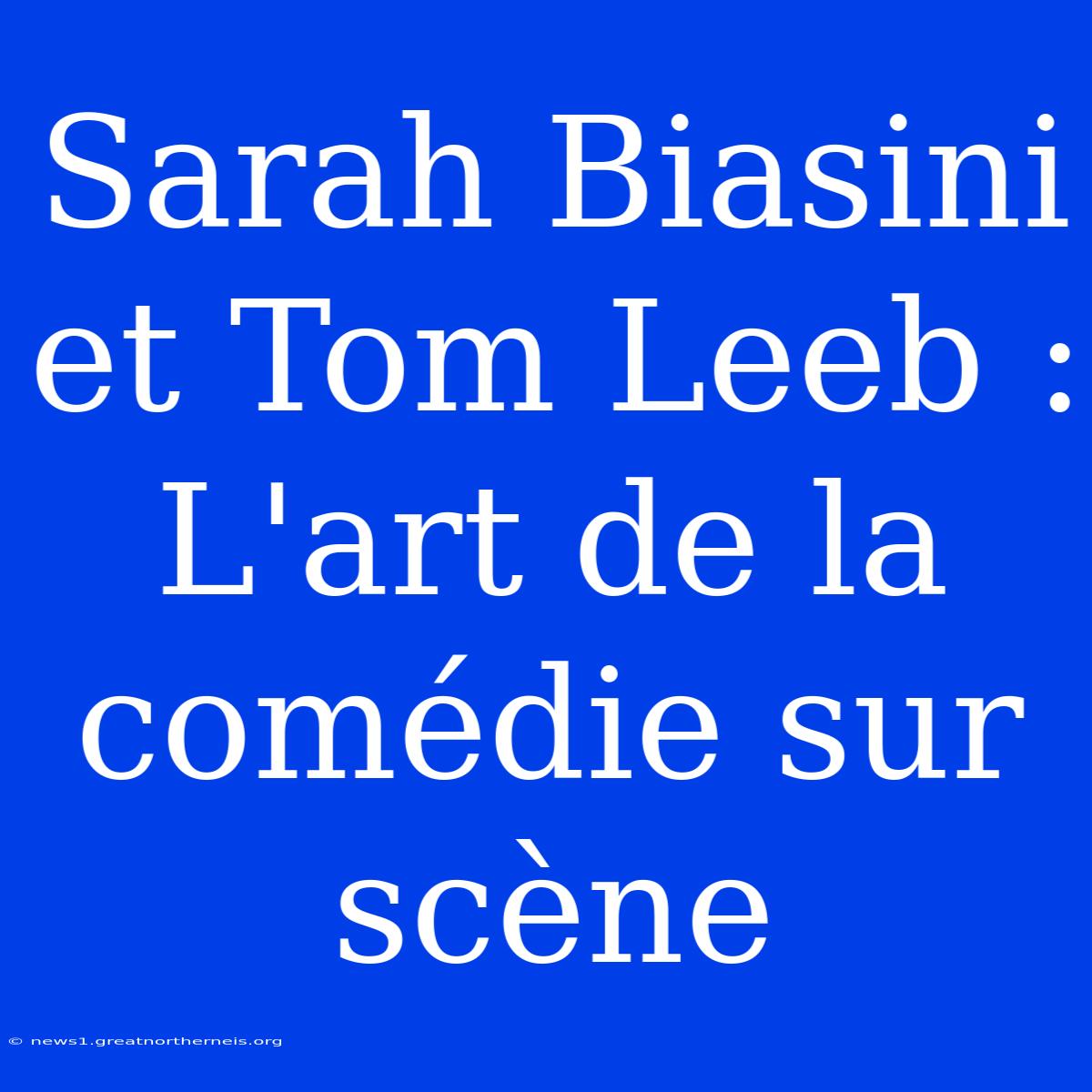 Sarah Biasini Et Tom Leeb : L'art De La Comédie Sur Scène