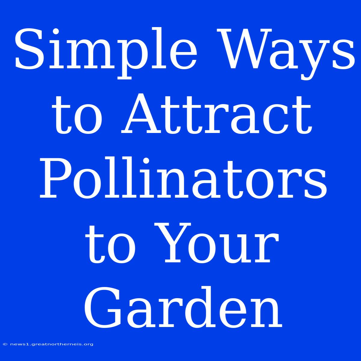 Simple Ways To Attract Pollinators To Your Garden