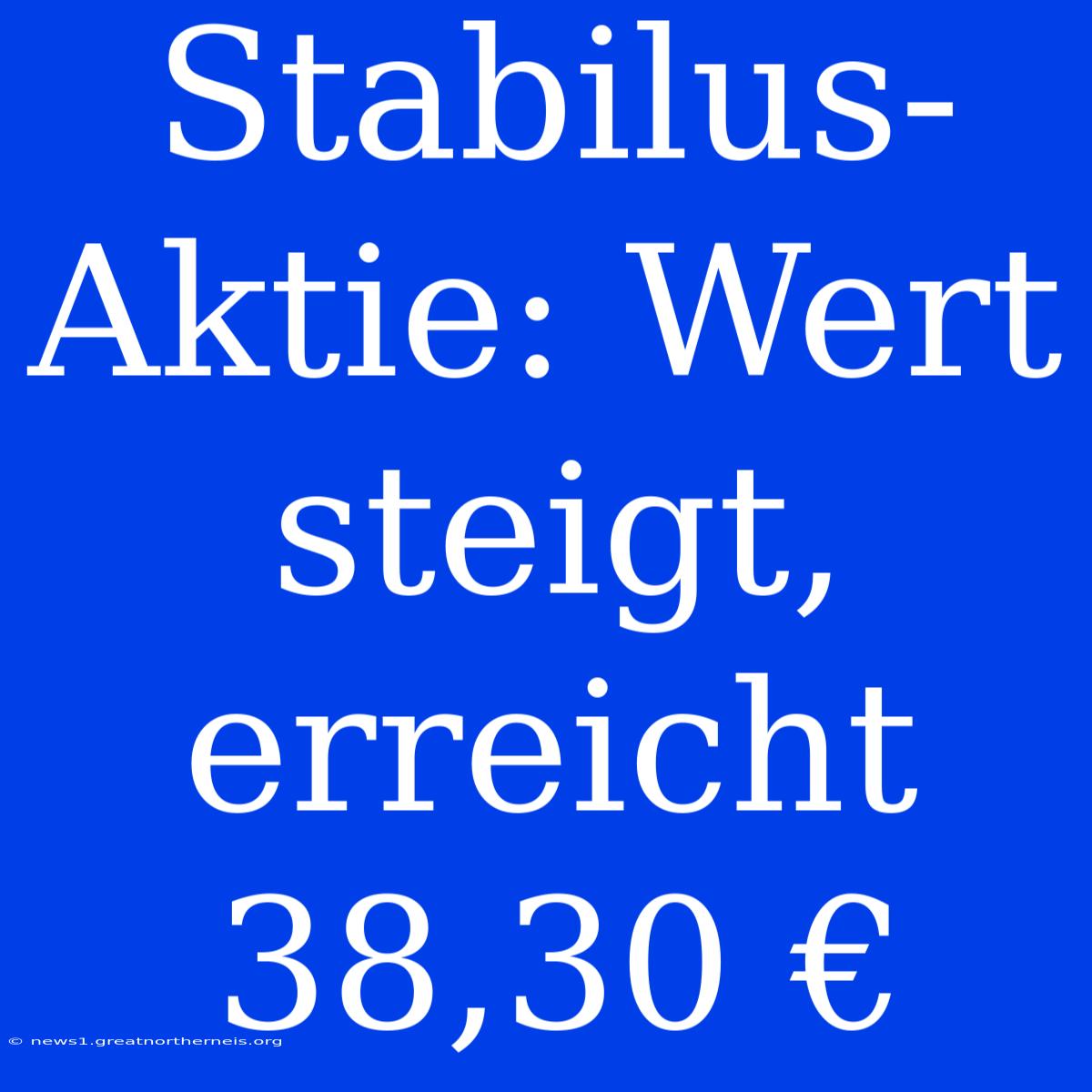 Stabilus-Aktie: Wert Steigt, Erreicht 38,30 €