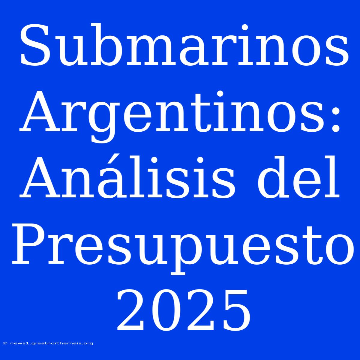 Submarinos Argentinos: Análisis Del Presupuesto 2025