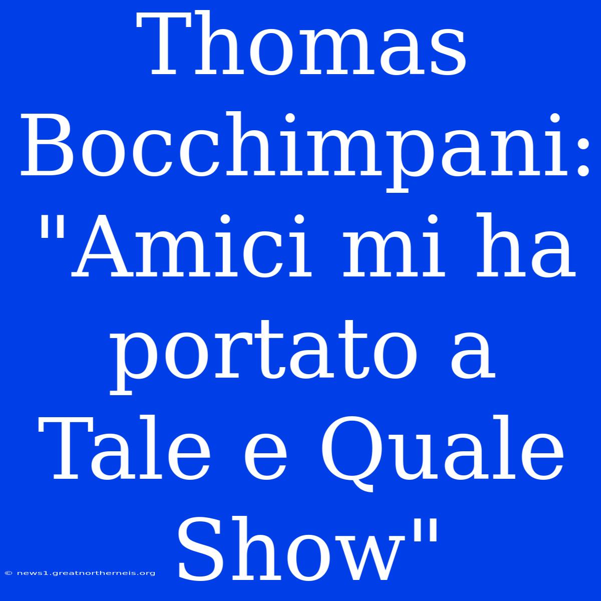 Thomas Bocchimpani: 