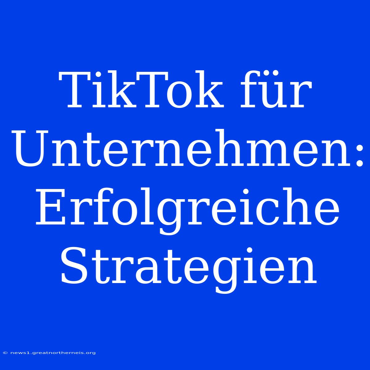 TikTok Für Unternehmen: Erfolgreiche Strategien