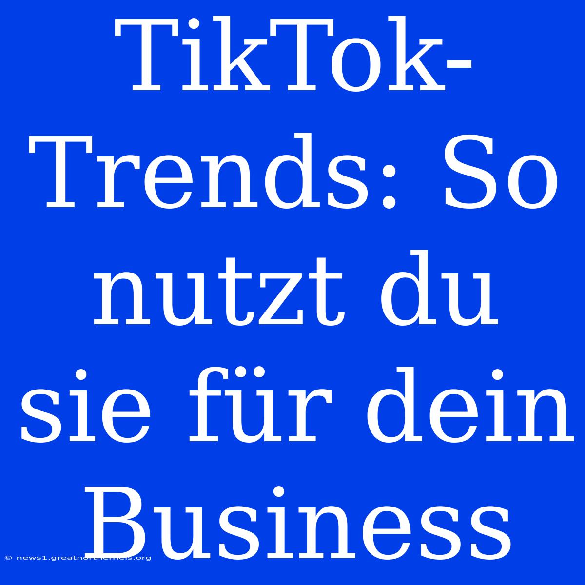 TikTok-Trends: So Nutzt Du Sie Für Dein Business