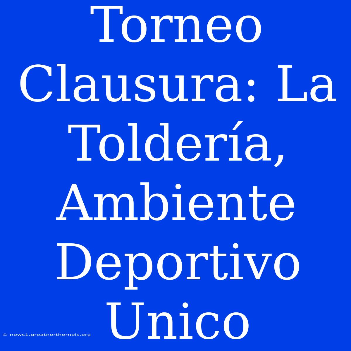 Torneo Clausura: La Toldería, Ambiente Deportivo Unico