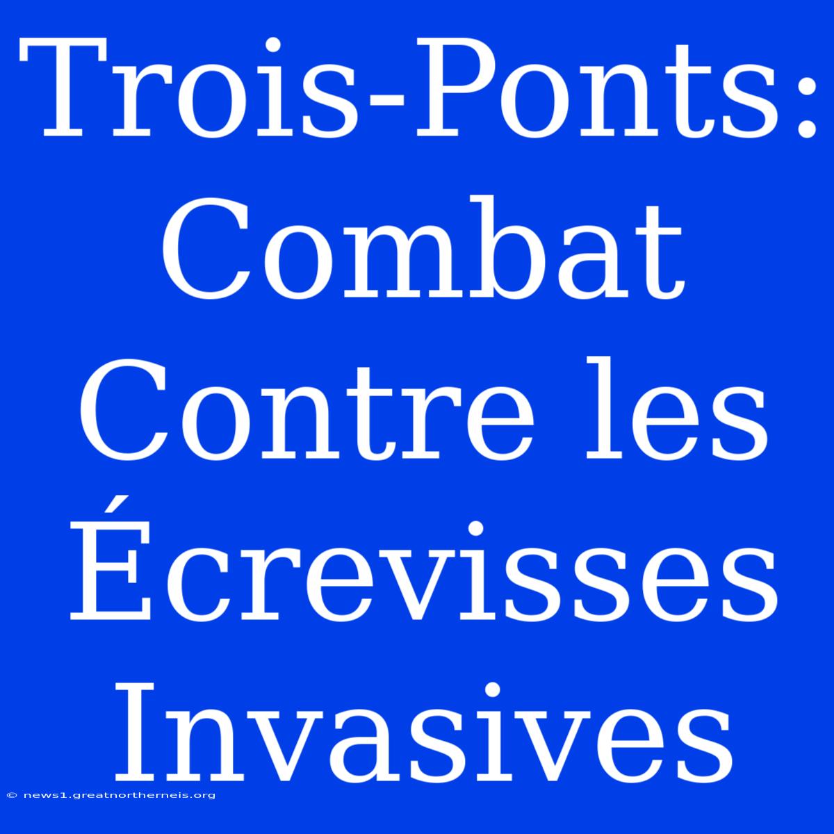 Trois-Ponts: Combat Contre Les Écrevisses Invasives