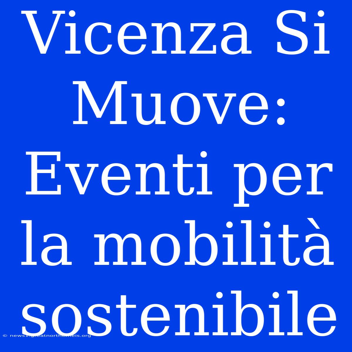 Vicenza Si Muove: Eventi Per La Mobilità Sostenibile