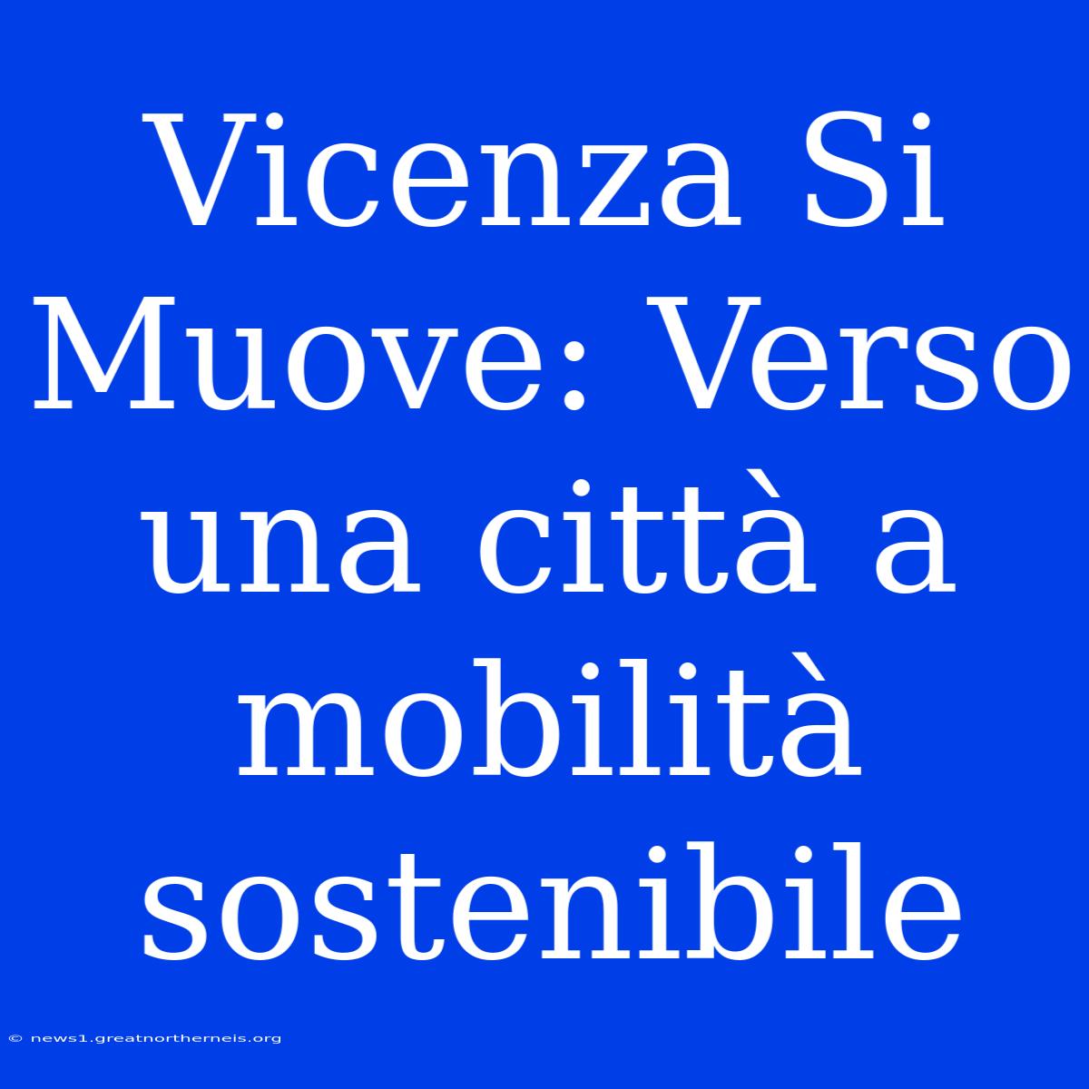 Vicenza Si Muove: Verso Una Città A Mobilità Sostenibile