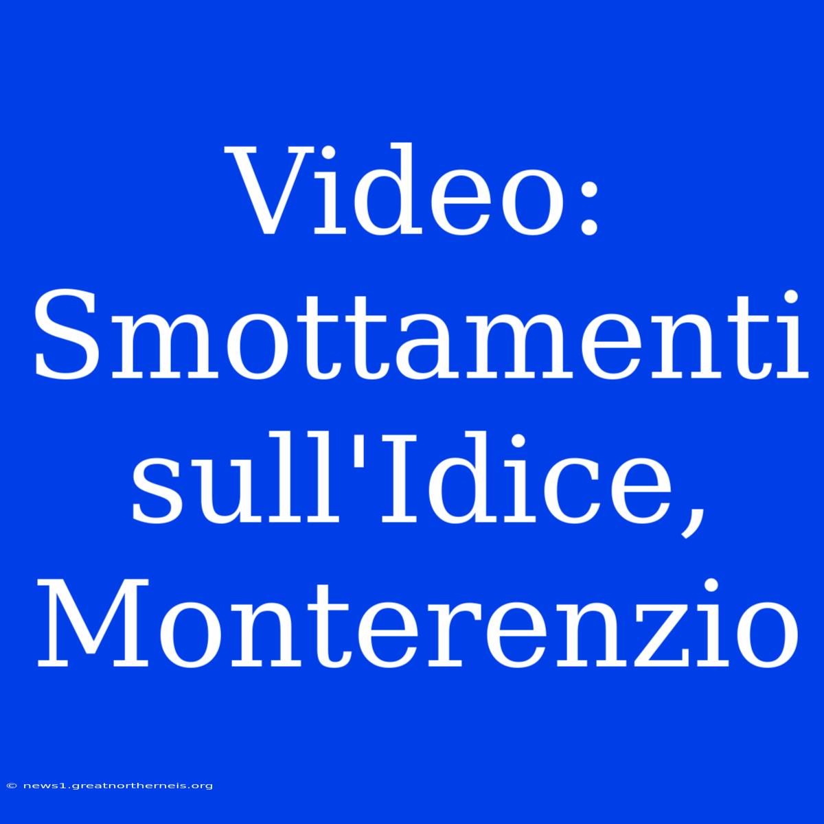 Video: Smottamenti Sull'Idice, Monterenzio