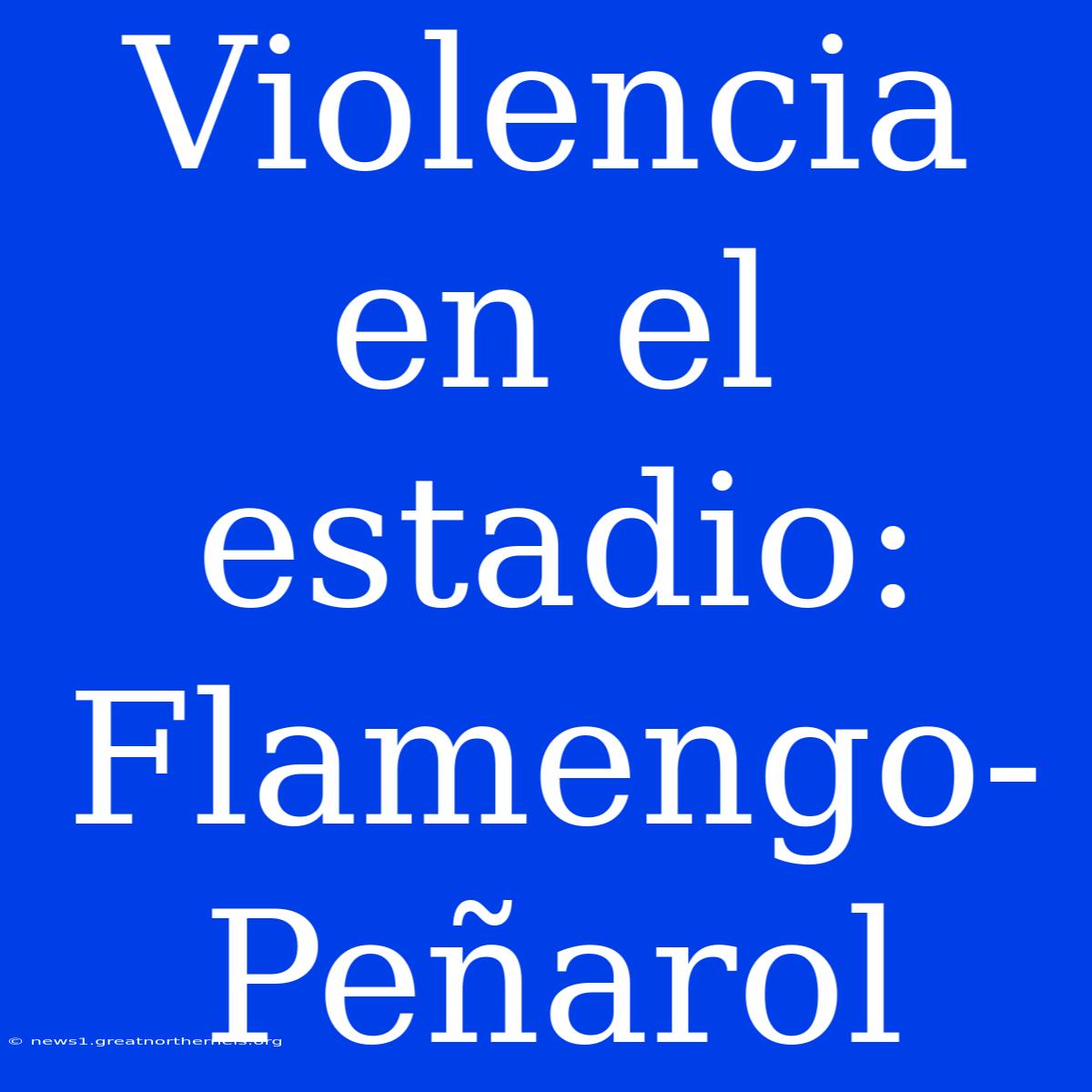 Violencia En El Estadio: Flamengo-Peñarol