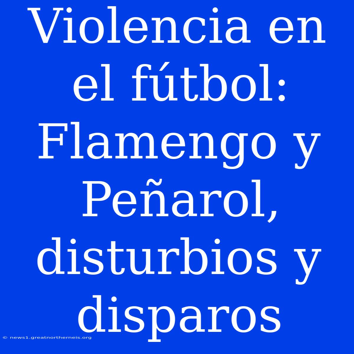 Violencia En El Fútbol: Flamengo Y Peñarol, Disturbios Y Disparos