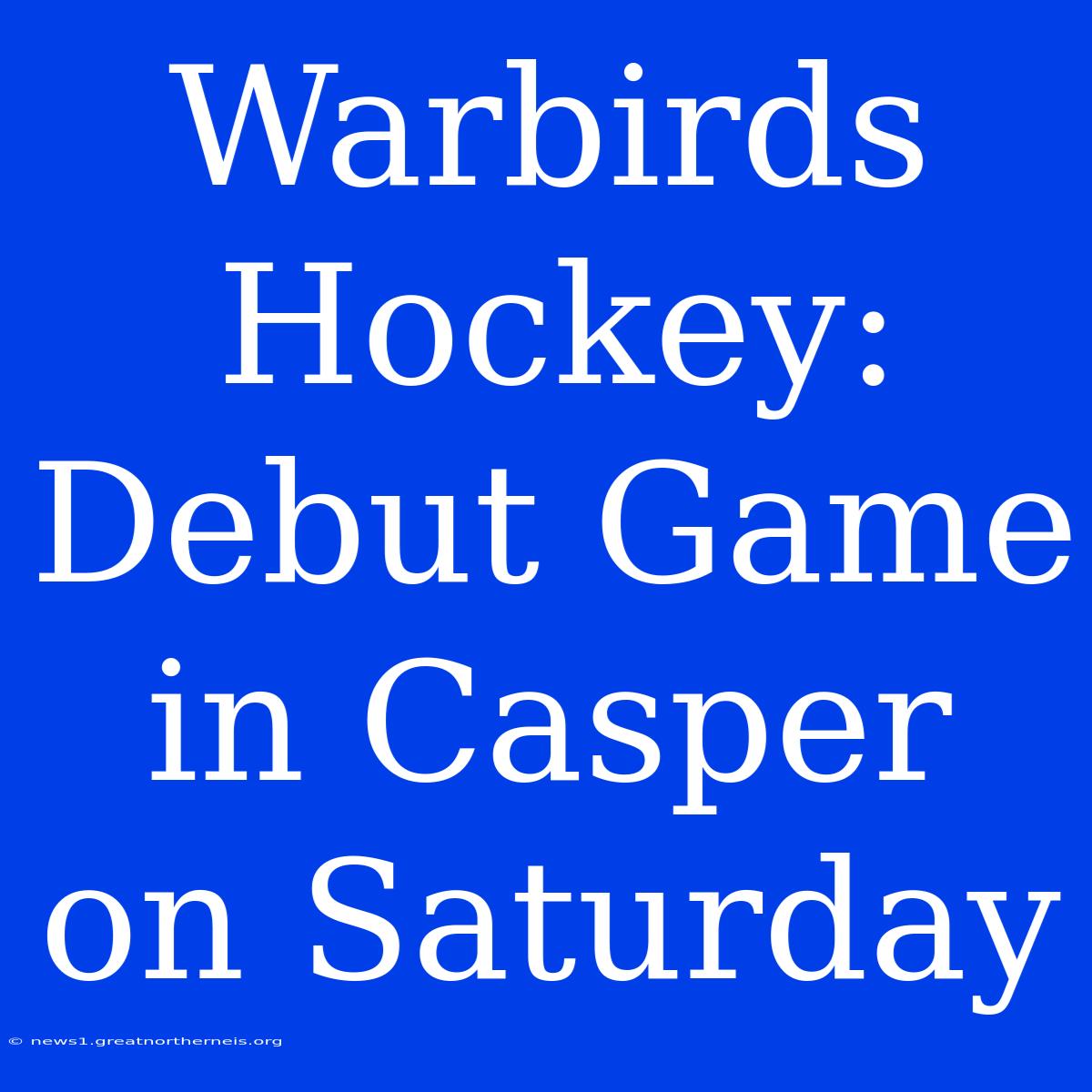 Warbirds Hockey: Debut Game In Casper On Saturday