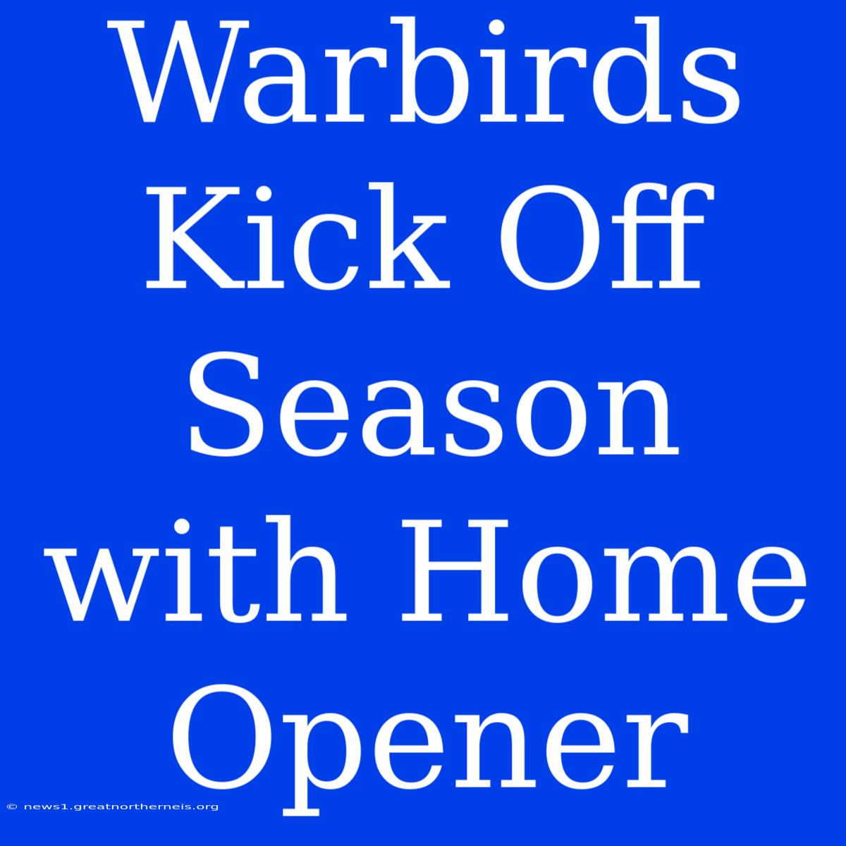 Warbirds Kick Off Season With Home Opener