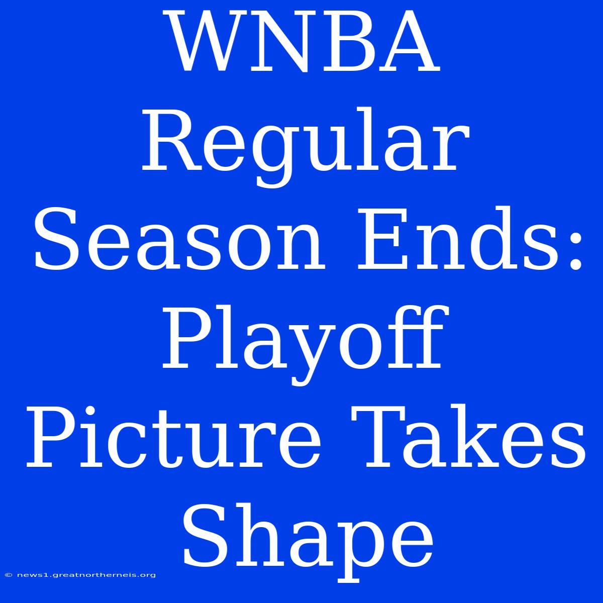 WNBA Regular Season Ends: Playoff Picture Takes Shape