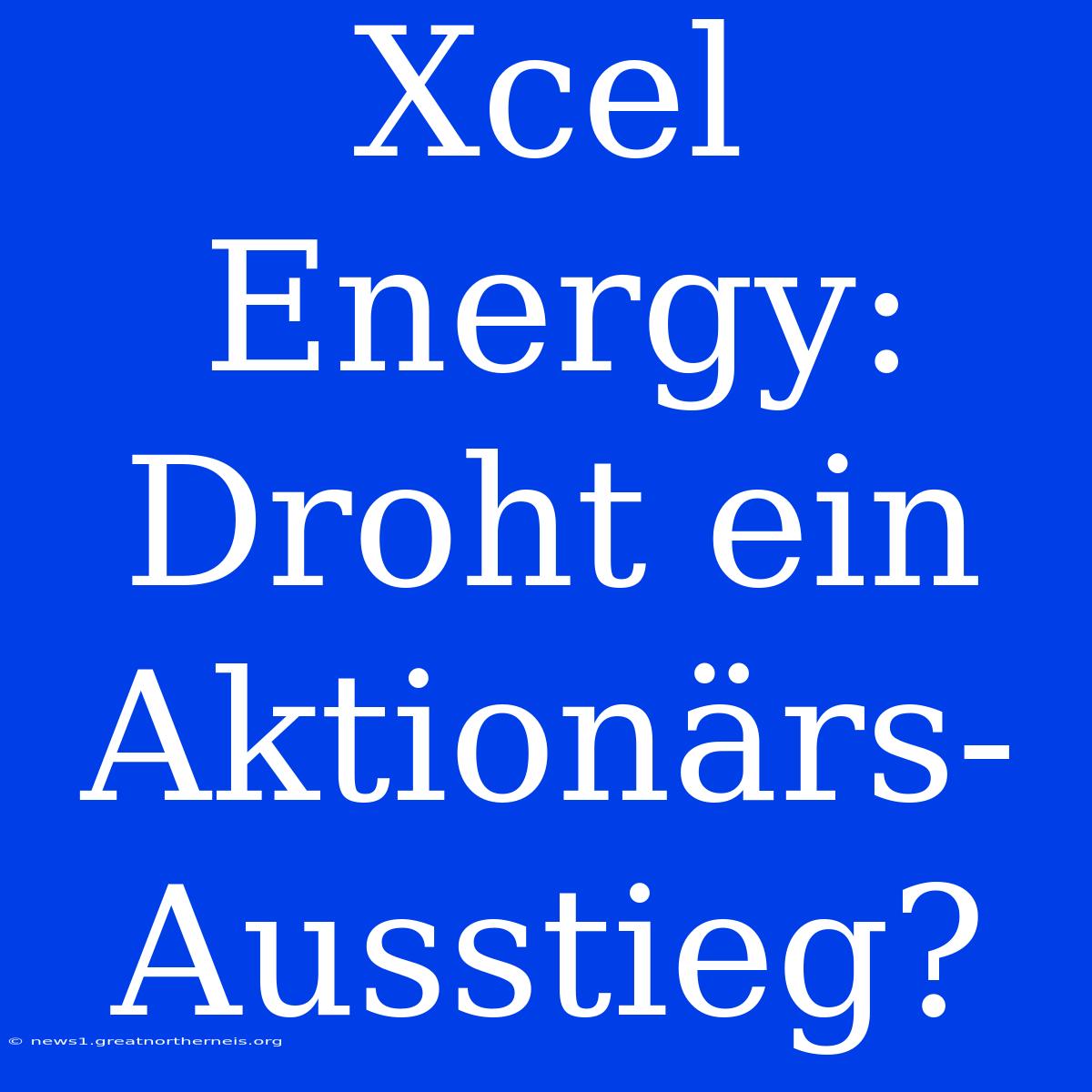 Xcel Energy: Droht Ein Aktionärs-Ausstieg?