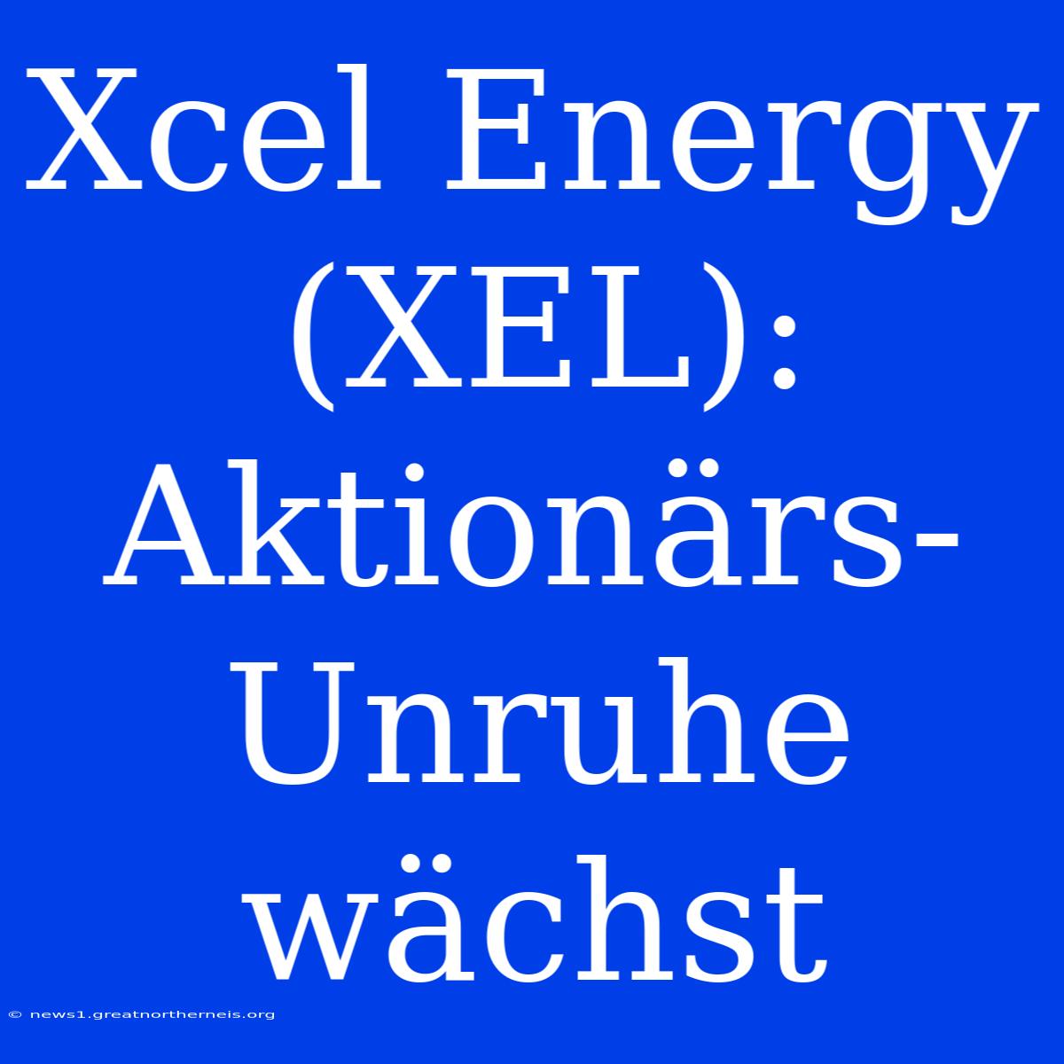 Xcel Energy (XEL):  Aktionärs-Unruhe Wächst