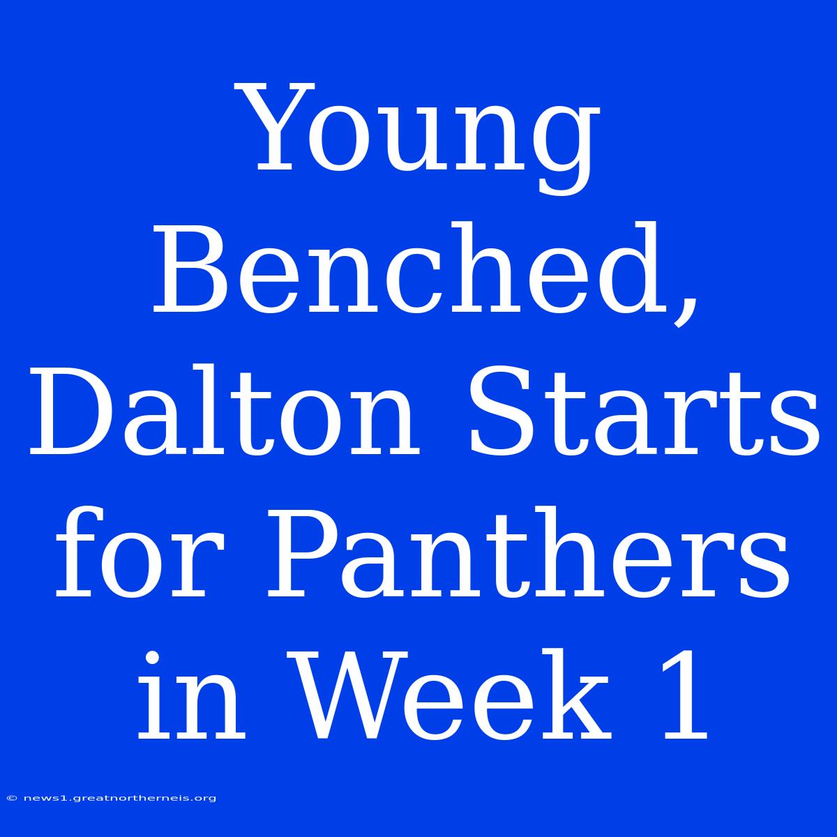 Young Benched, Dalton Starts For Panthers In Week 1