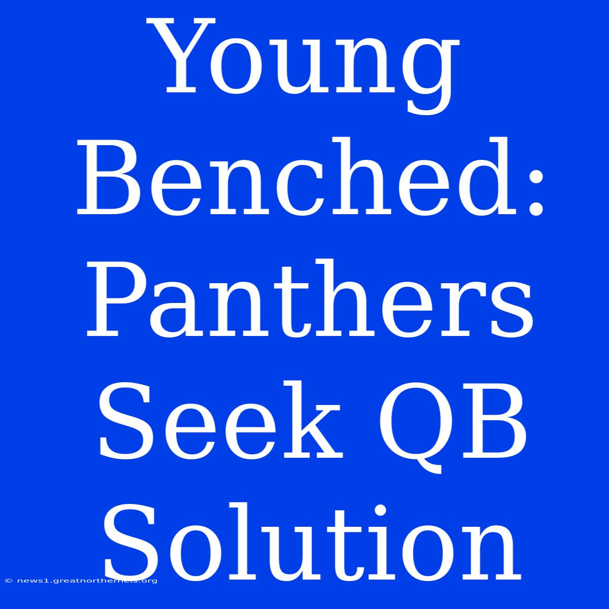 Young Benched: Panthers Seek QB Solution