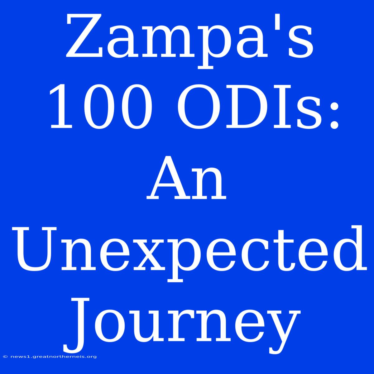 Zampa's 100 ODIs: An Unexpected Journey